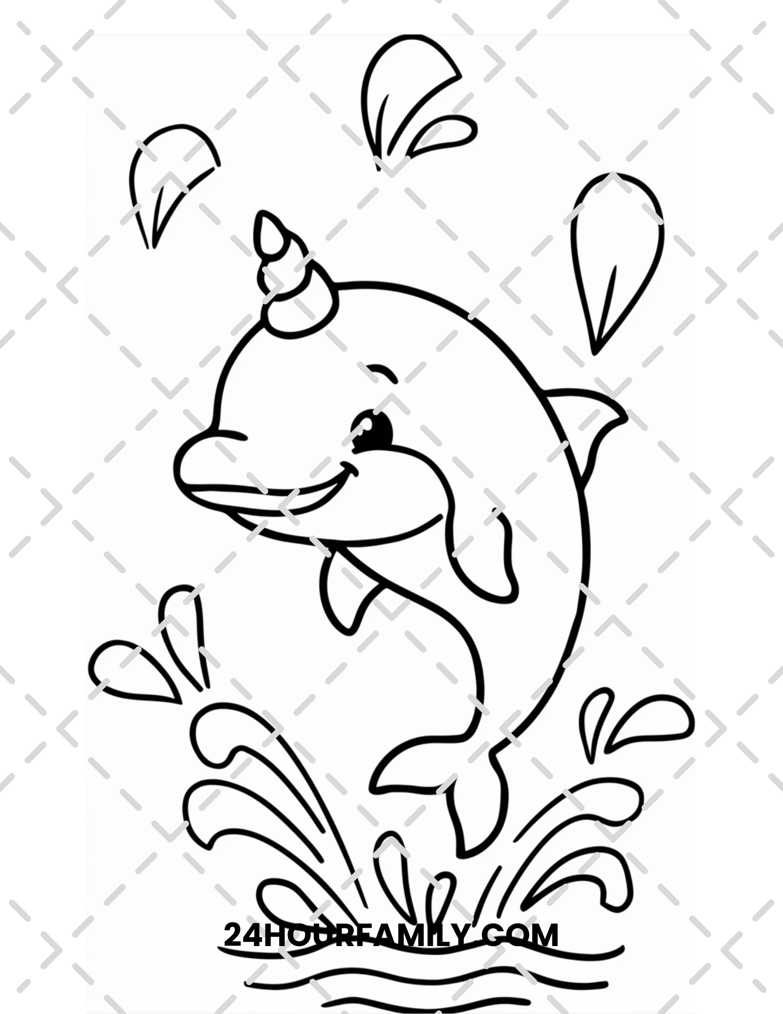 baby dolphin coloring pages