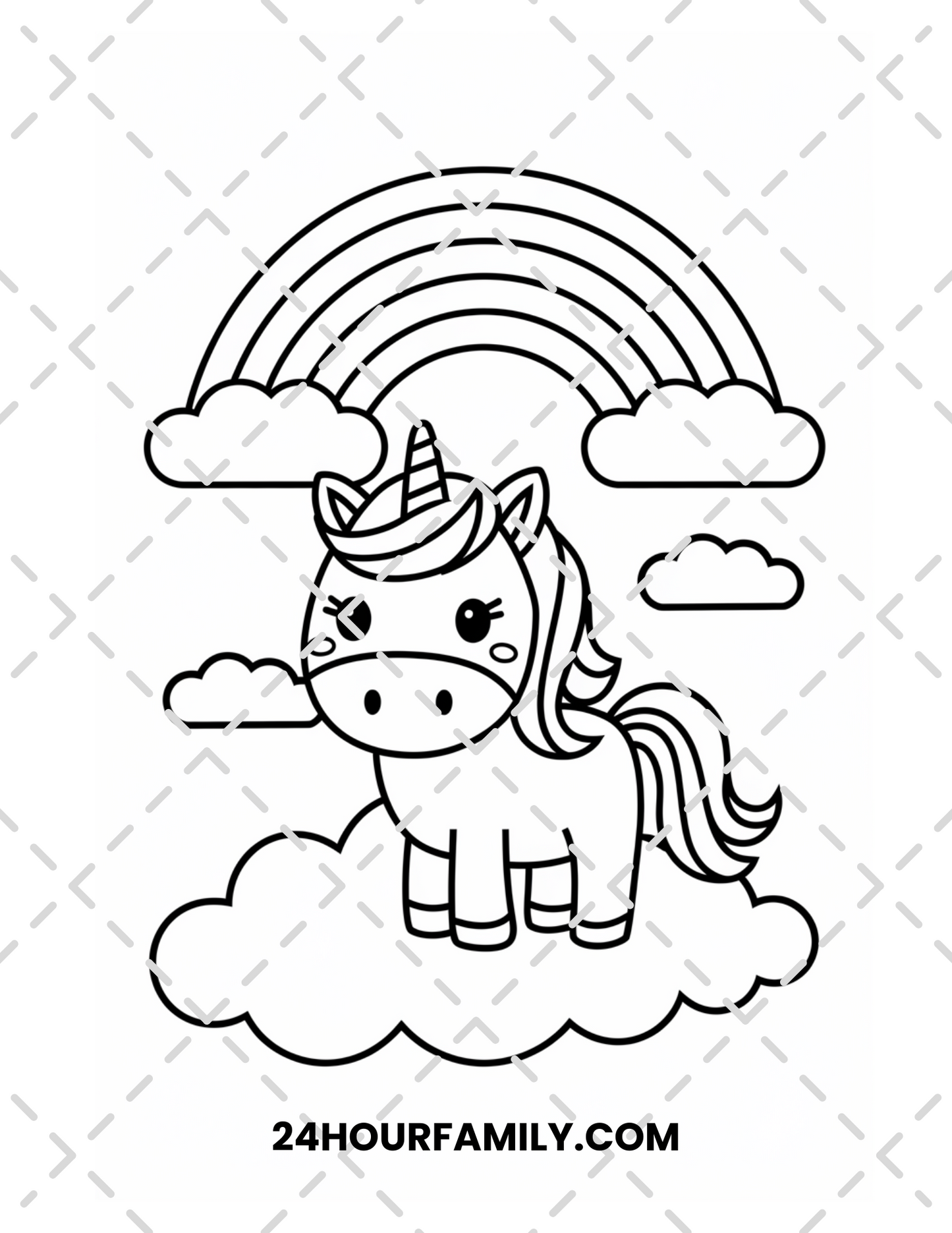 rainbow coloring page