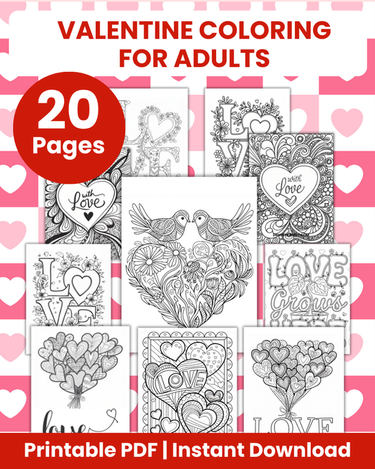 valentine coloring pages for adults