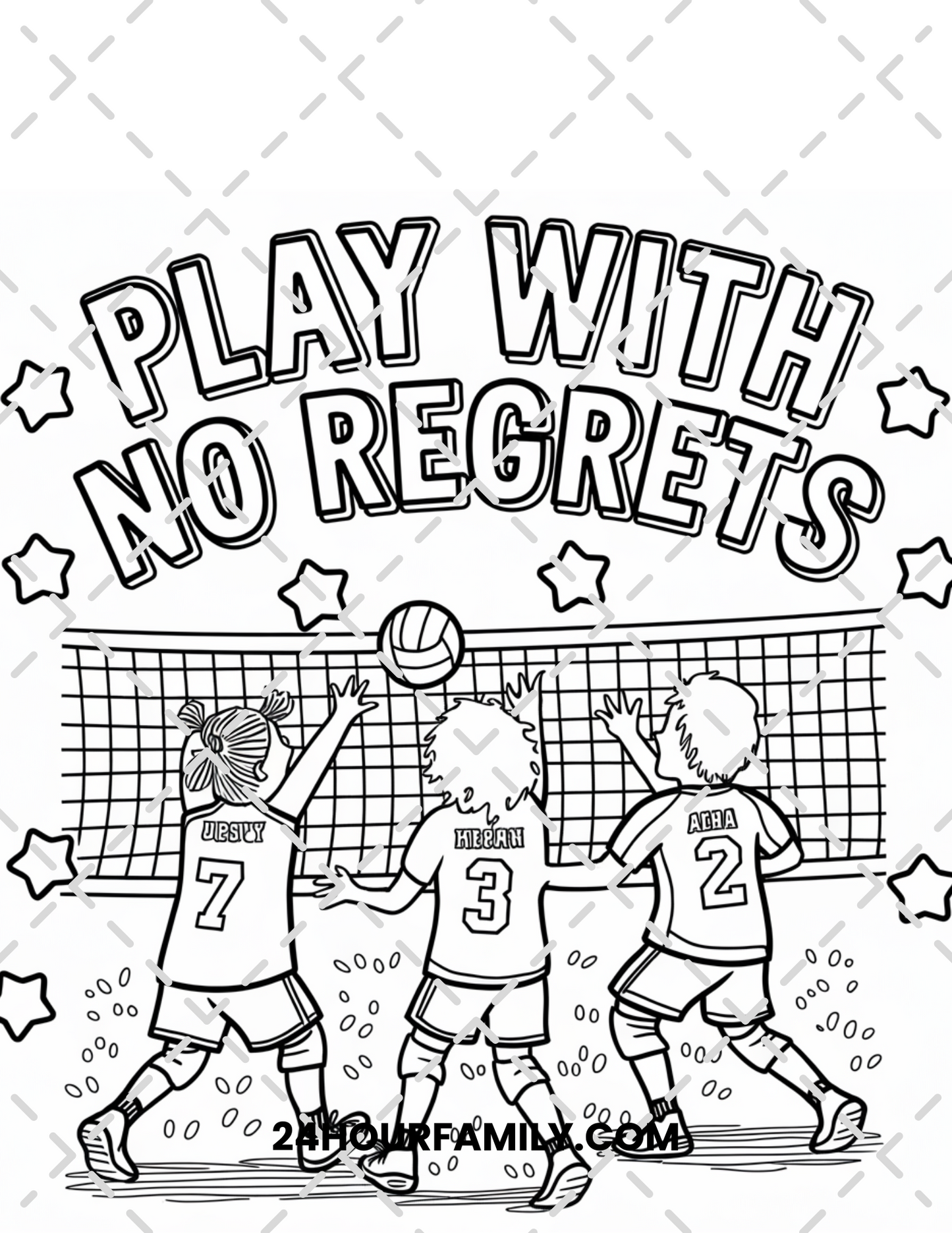 volleyball coloring pages