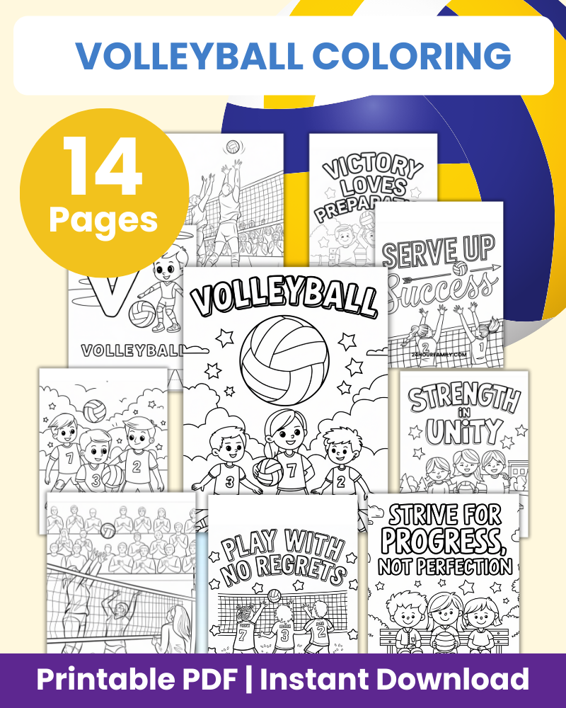 volleyball coloring pages