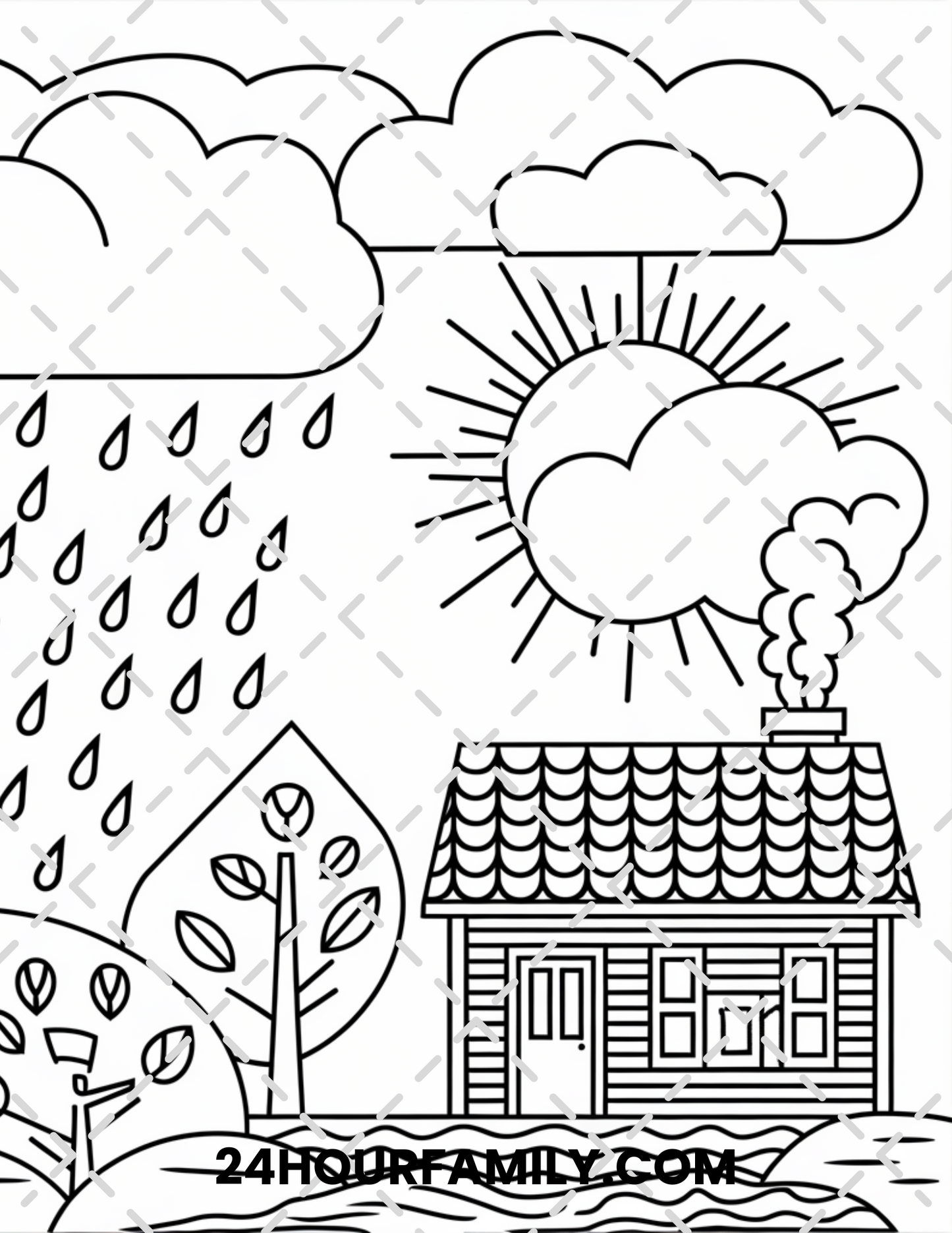 simple weather coloring pages