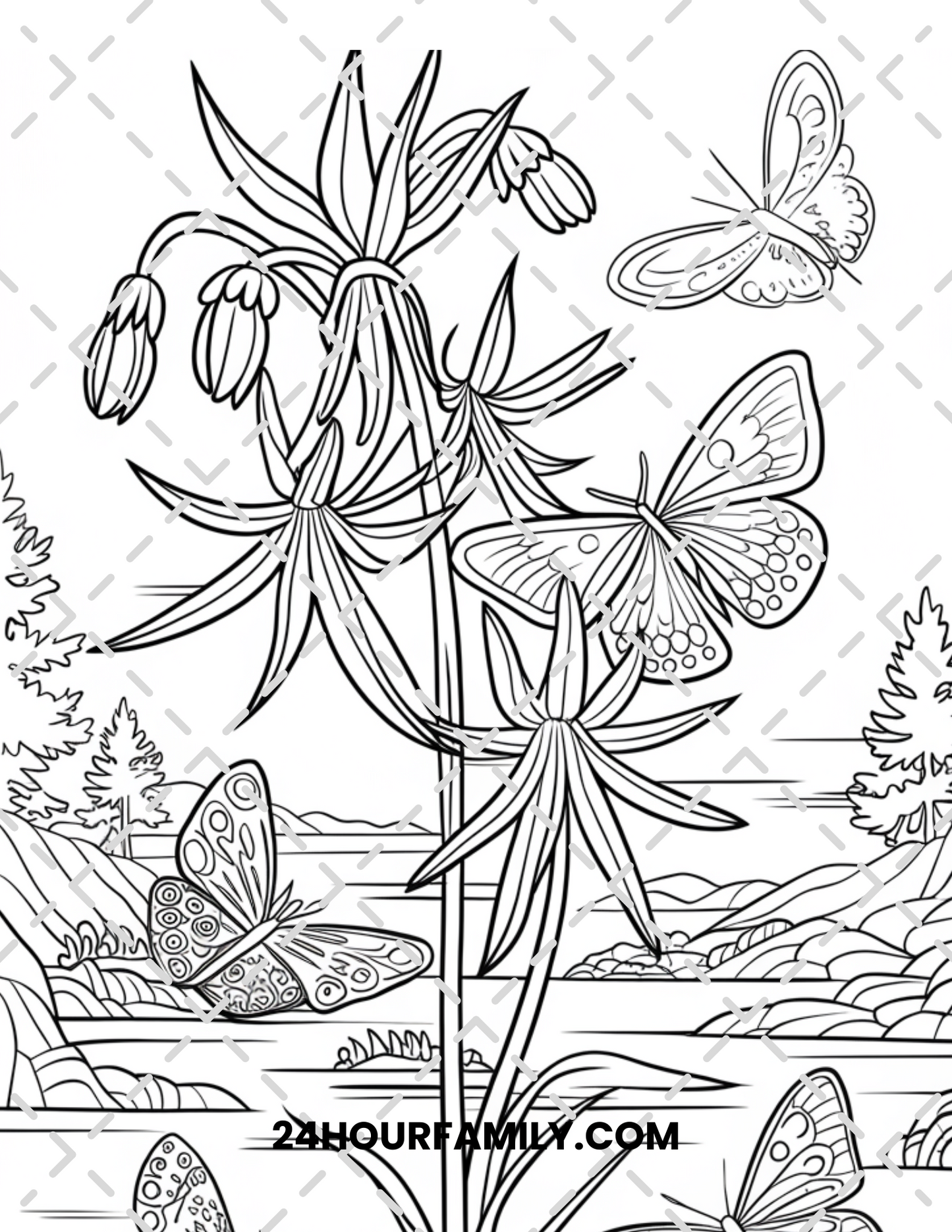 wildflowers coloring pages