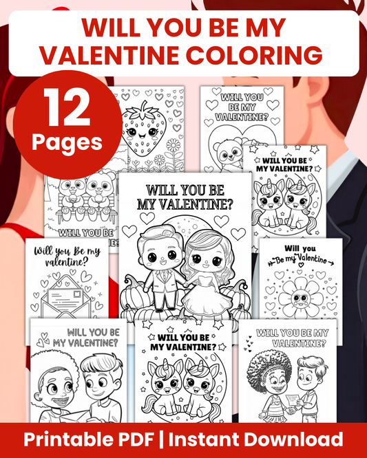 will you be my valentine coloring pages