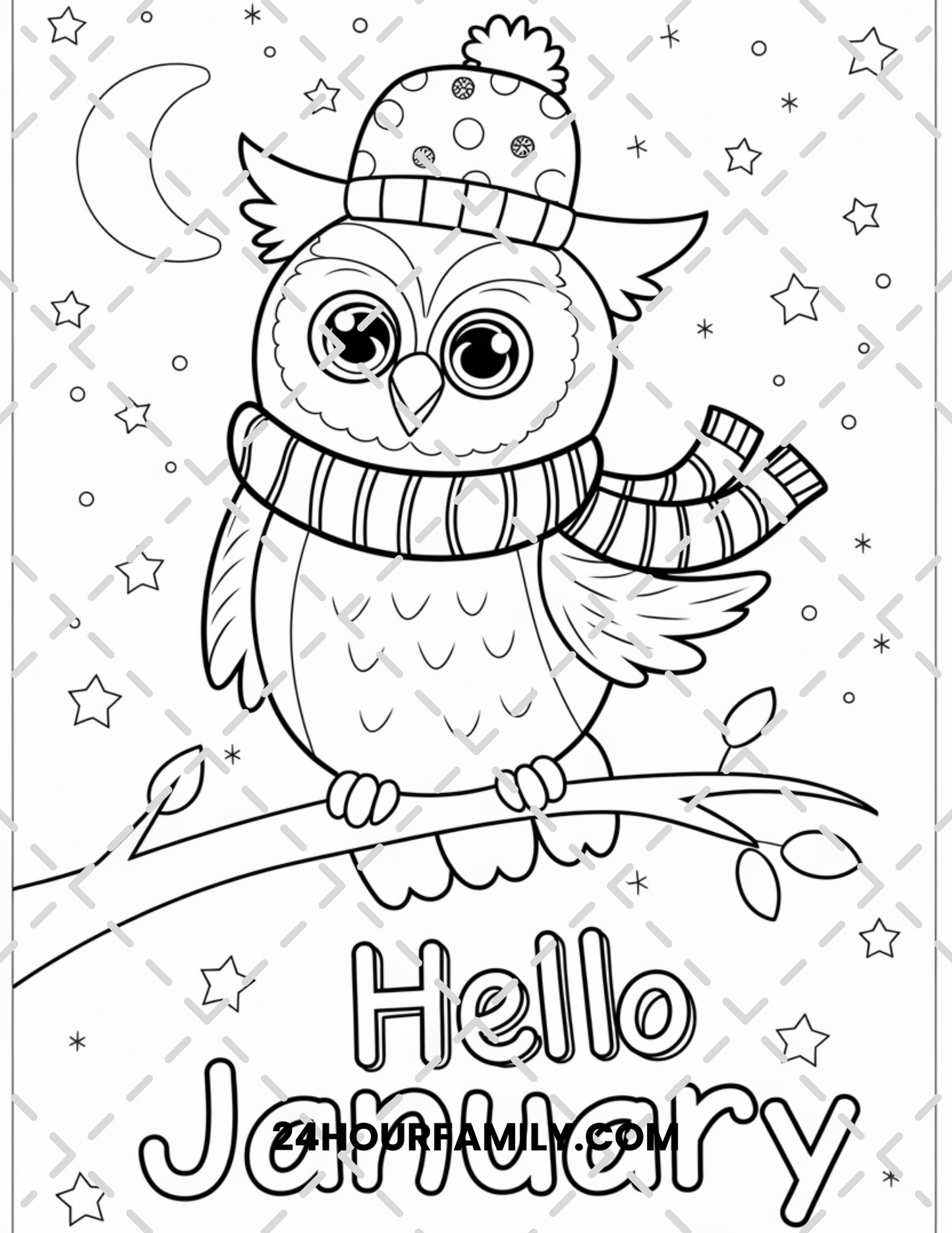 january coloring pages