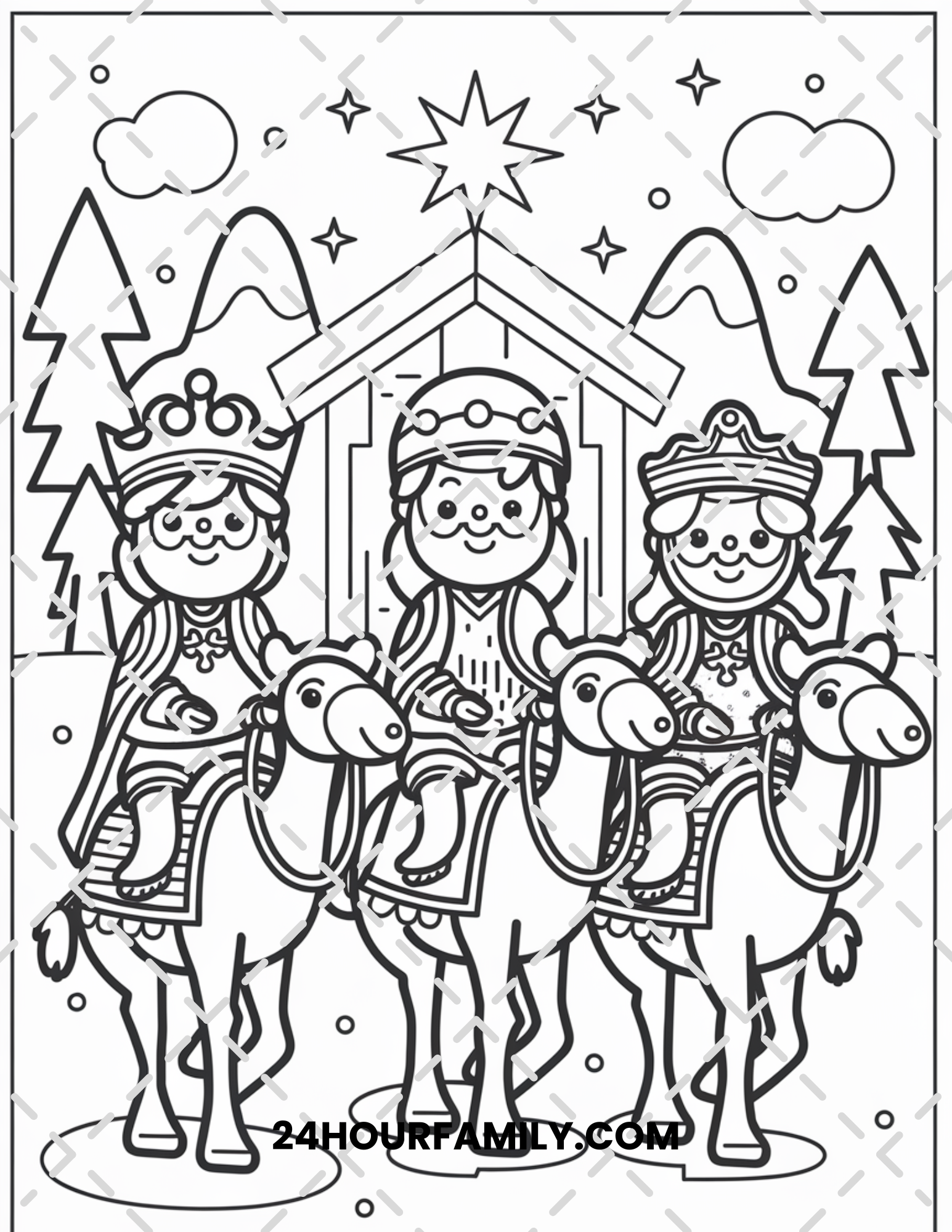 wise men coloring pages