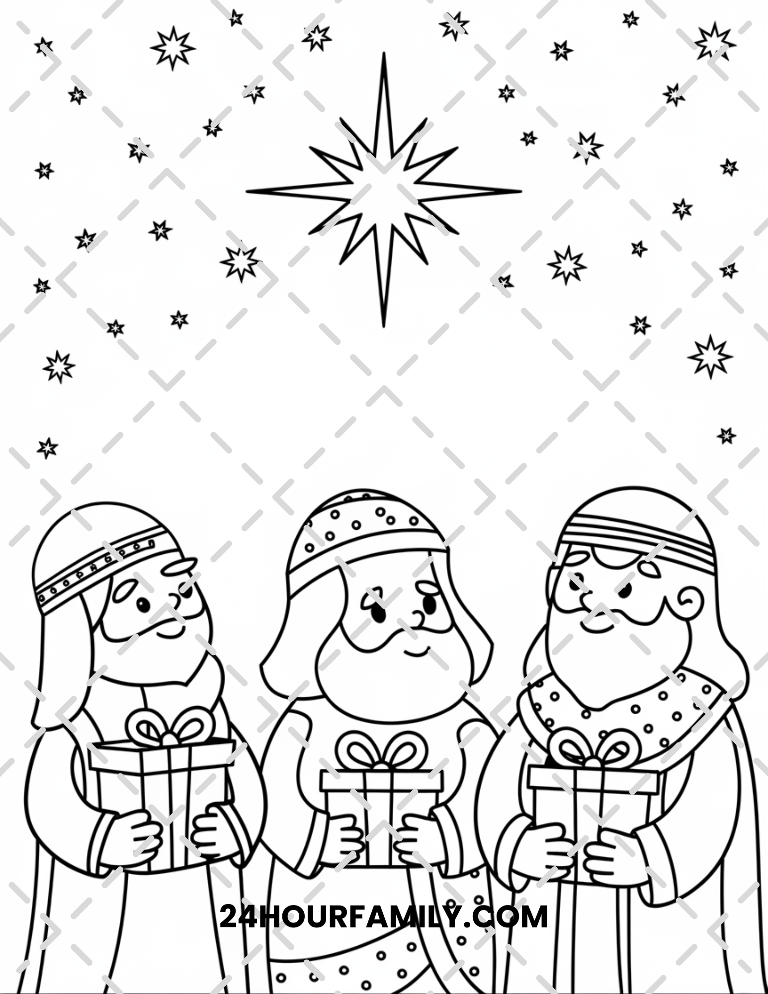 wise men coloring pages