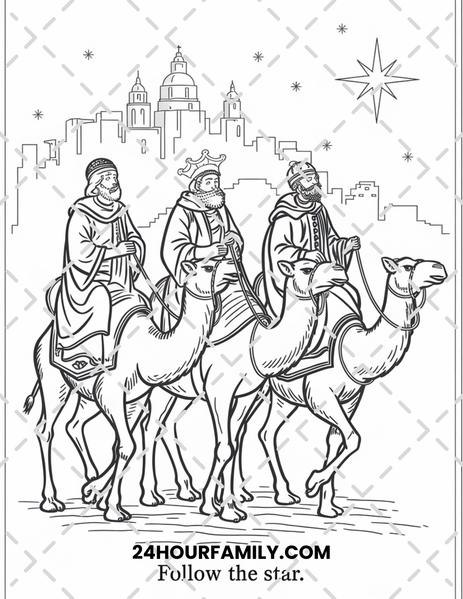 wise men coloring pages