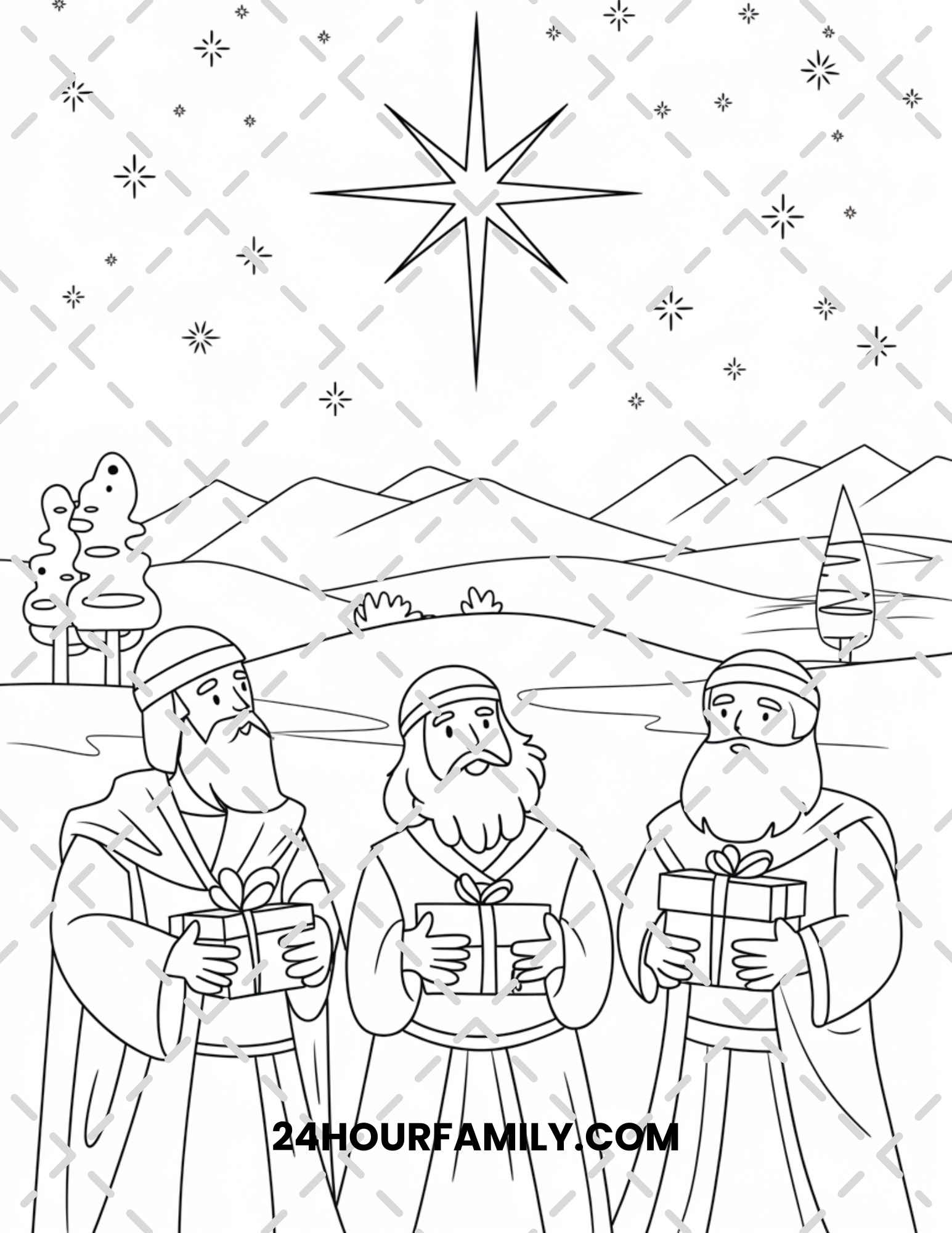 wise men coloring pages
