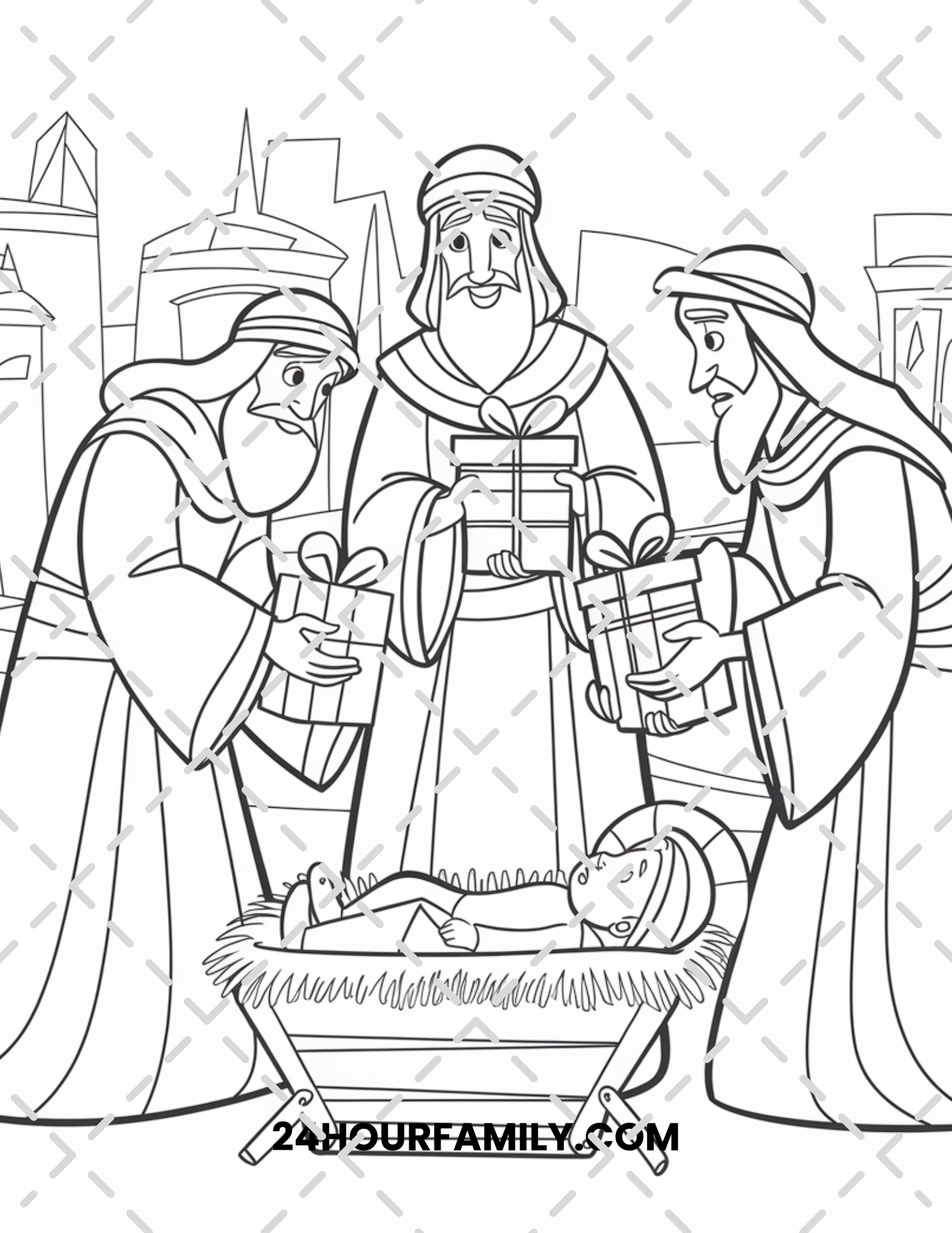 wise men coloring pages