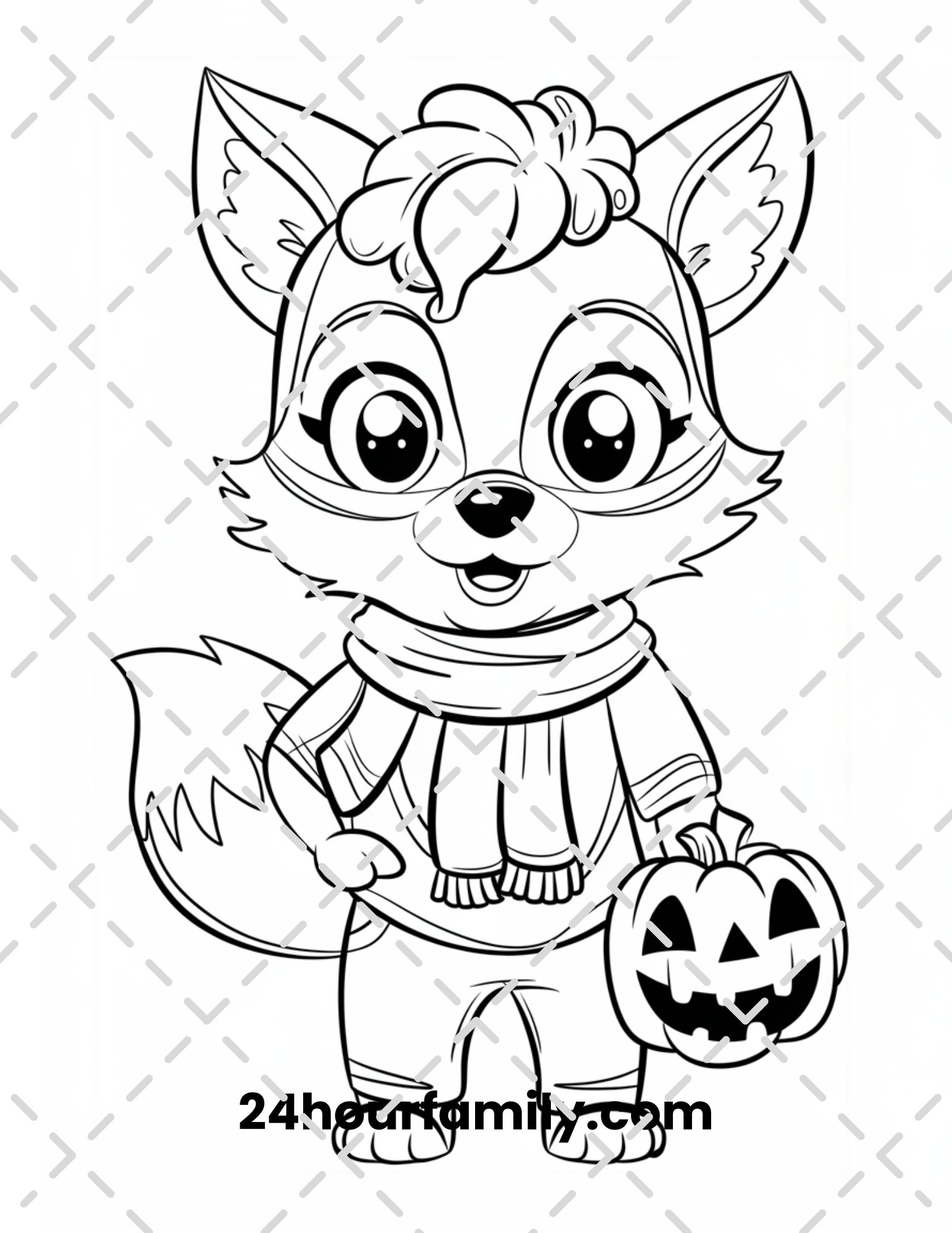 woodland creature digital coloring