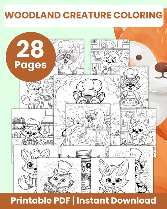 woodland creature coloring pages