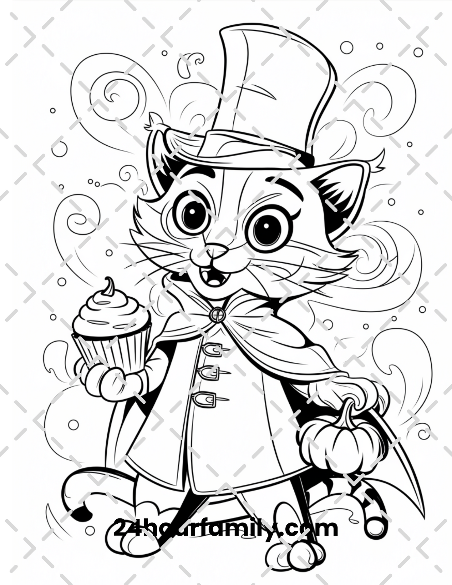 woodland creature digital coloring