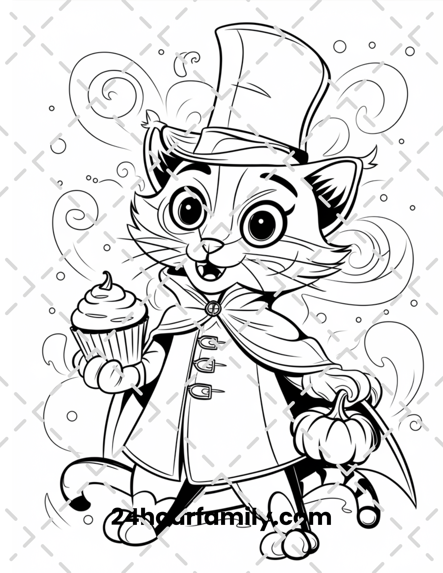 woodland creature digital coloring