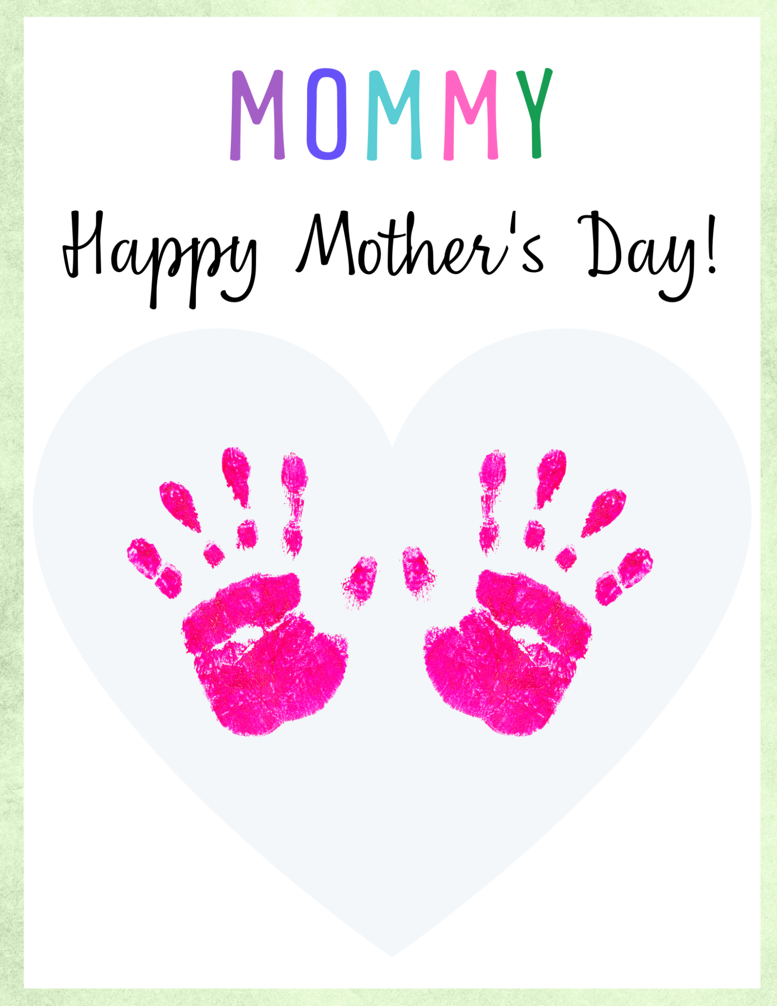 Happy Mother's day handprint art