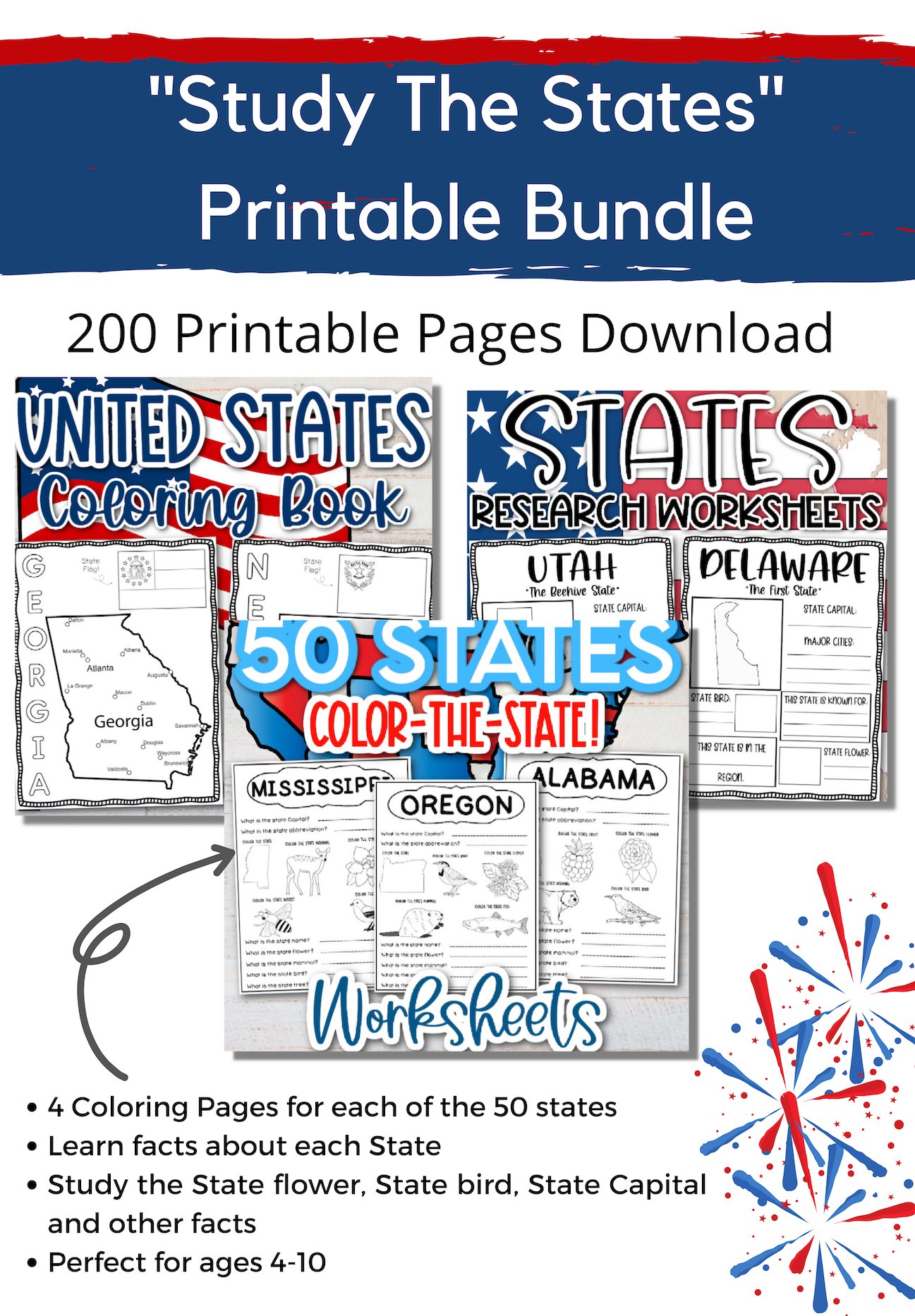 United States of America - Study the States Bundle (200 Total Pages)