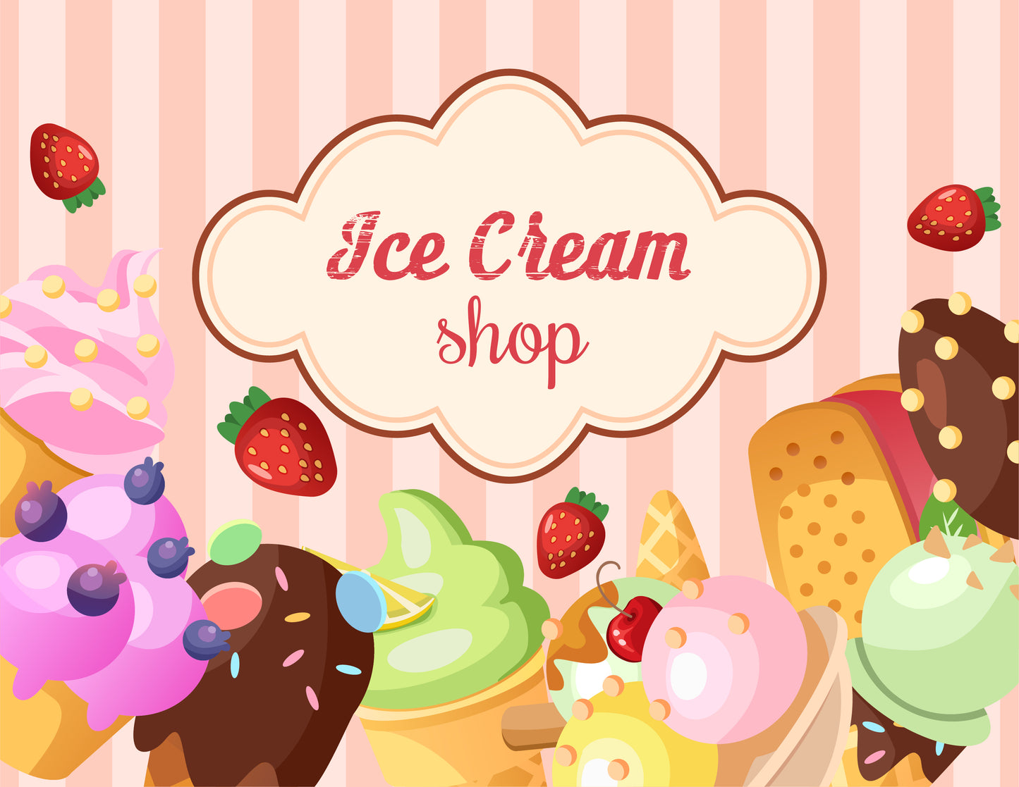 Ice Cream Pretend Play Shop (15 Pages)