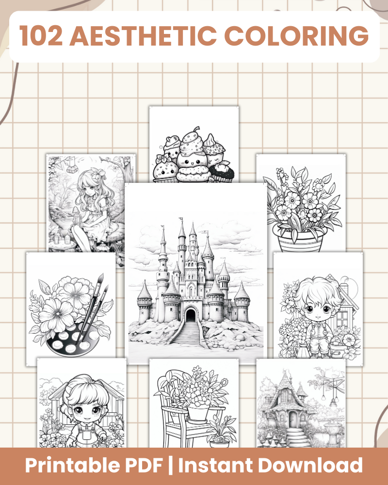 aesthetic coloring pages
