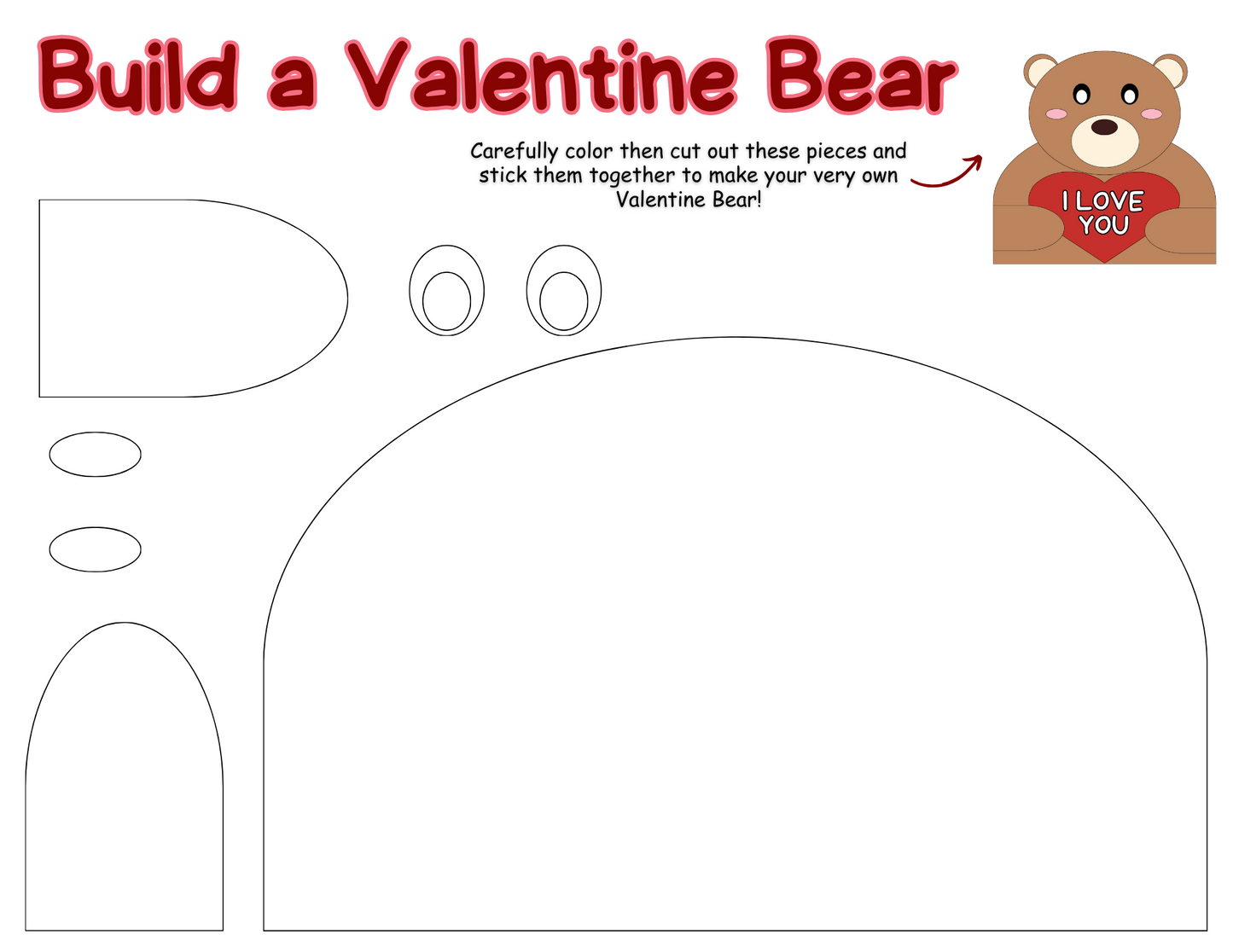 Valentine's Day Kids Crafts and Printables Bundle (Total 31 Pages)