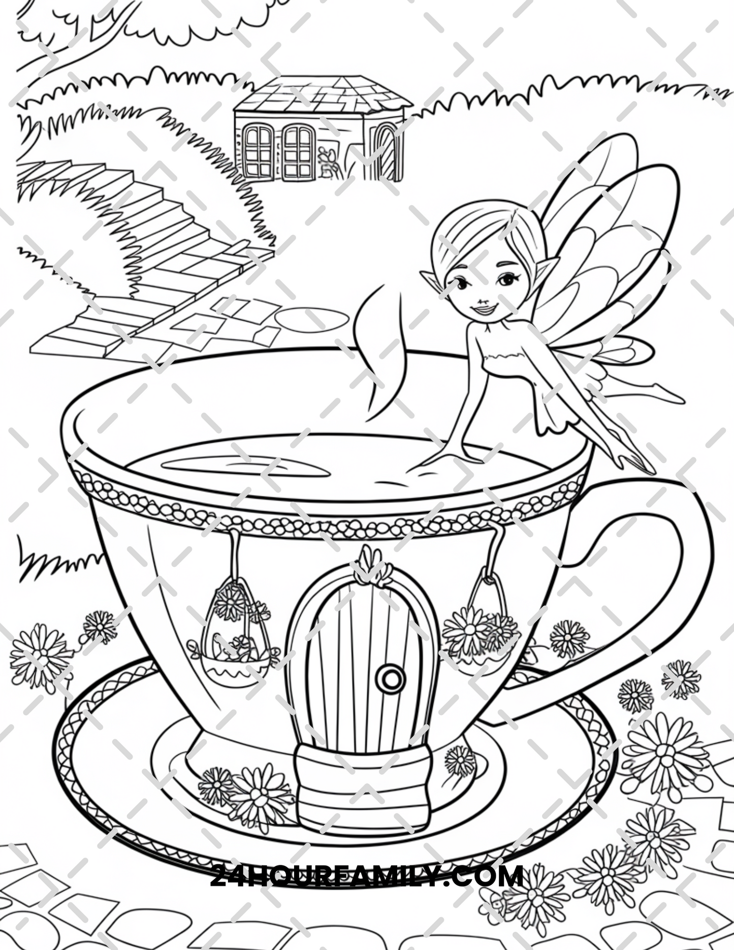 Fairy Coloring Pages with 24 Pages