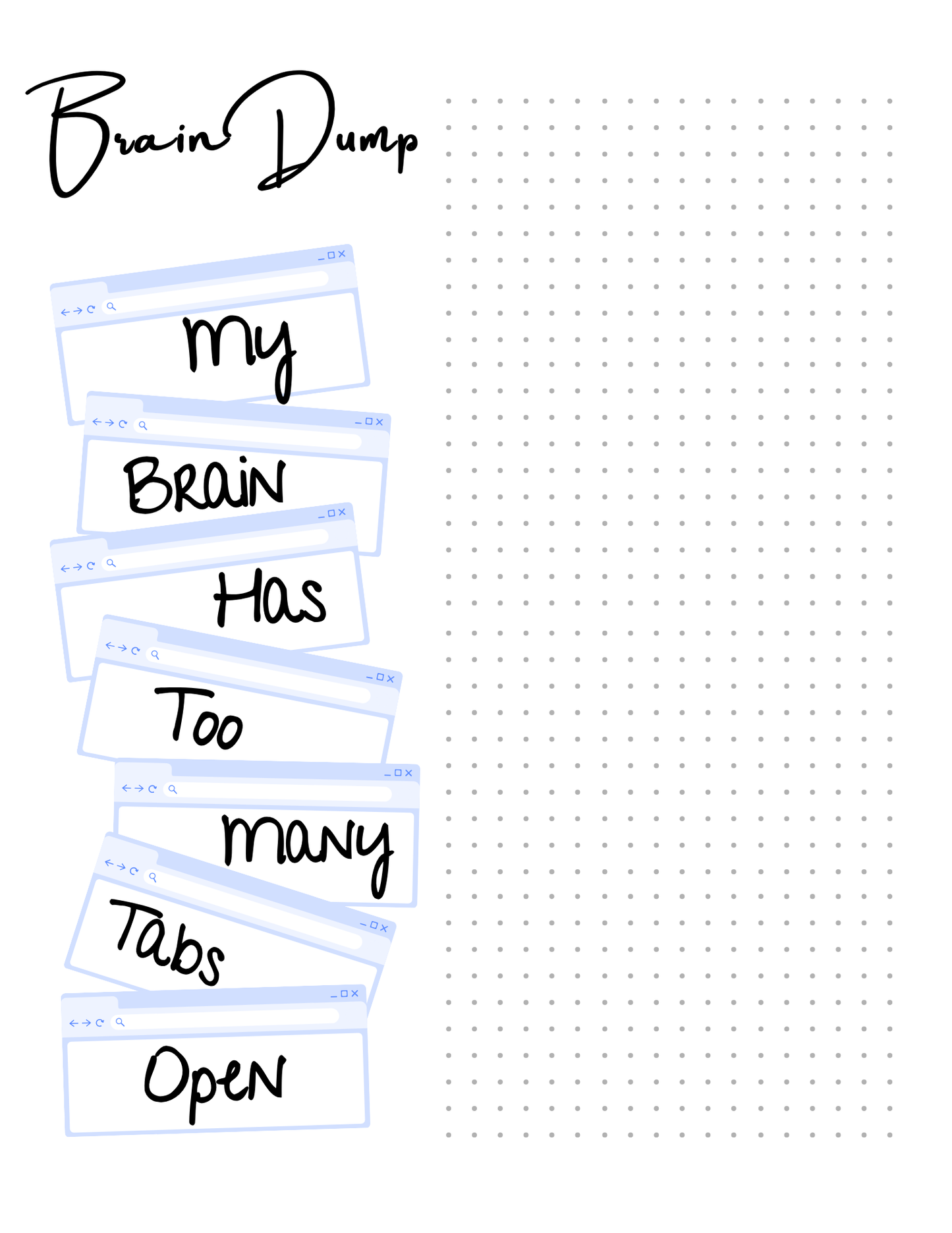 Printable Bullet Journal for 2025