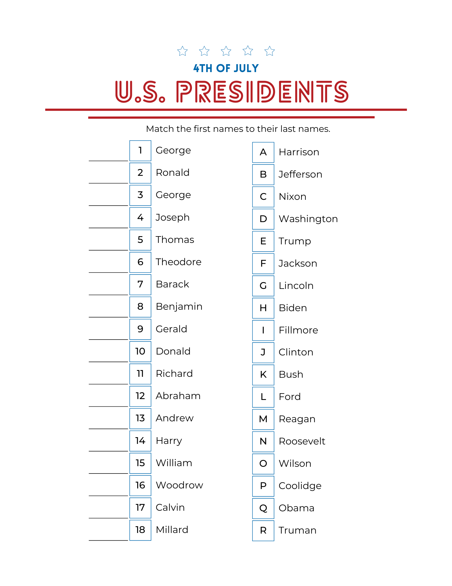 July 4th printable activity pack for kids funn printables including word search, learn the USA landmarks, connect the dots, color the fireworks, find the objects and more, 42 pages total to print pdf download