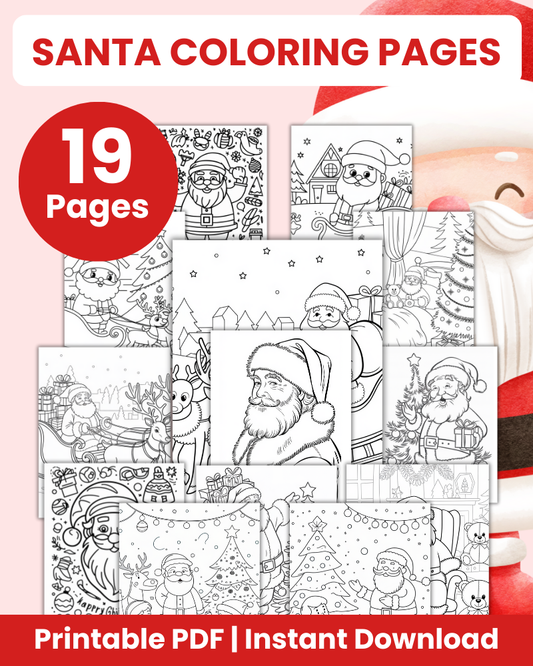 santa coloring pages