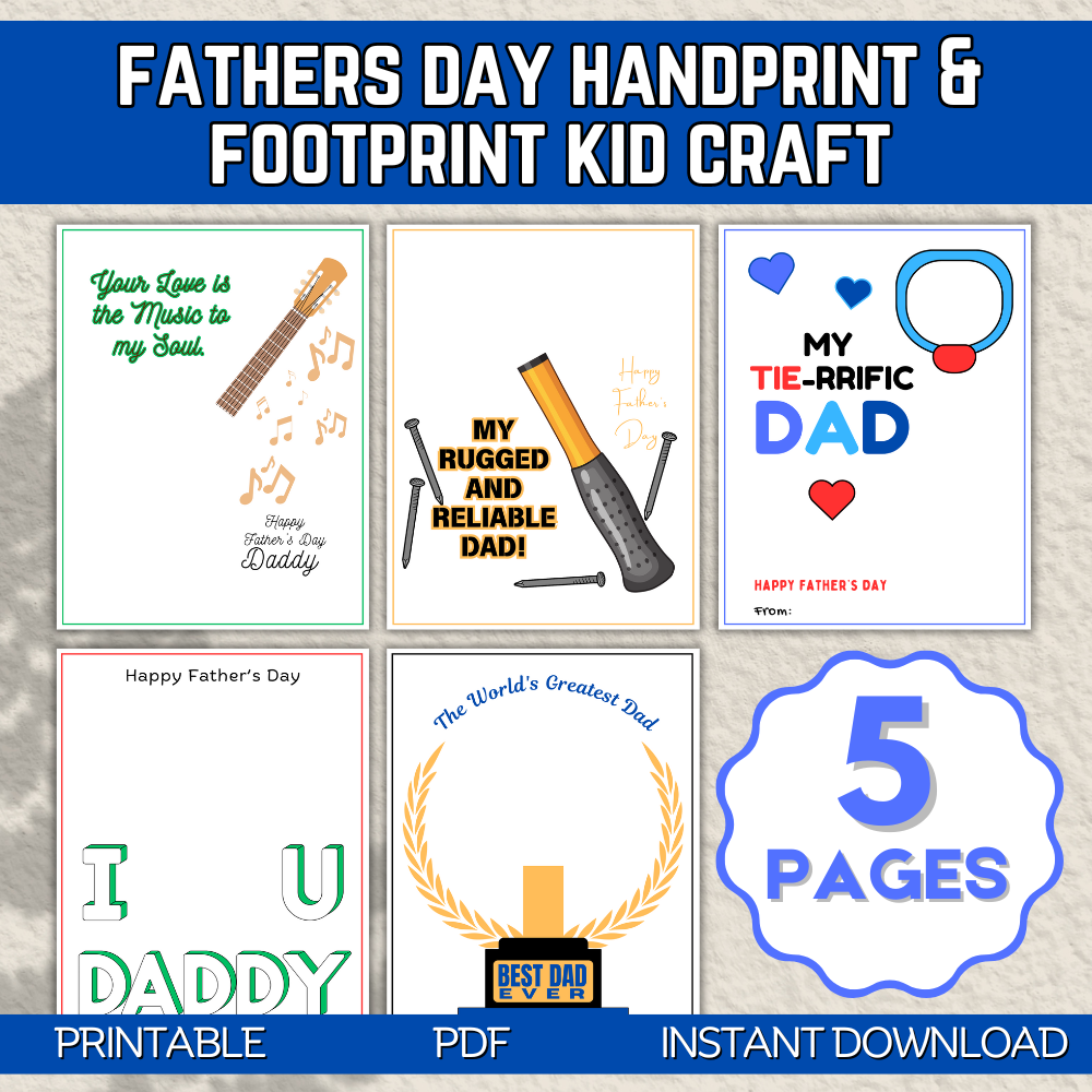 Father's Day Handprint Art Printables