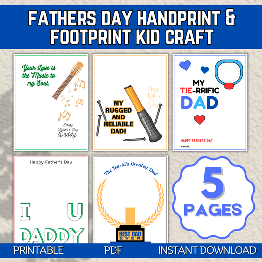 Father's day Handprint art for kids, Father's day gift ideas, printable father's day cards