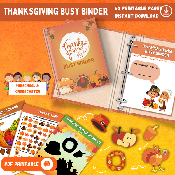 Thanksgiving Busy Binder (60 Pages Total)