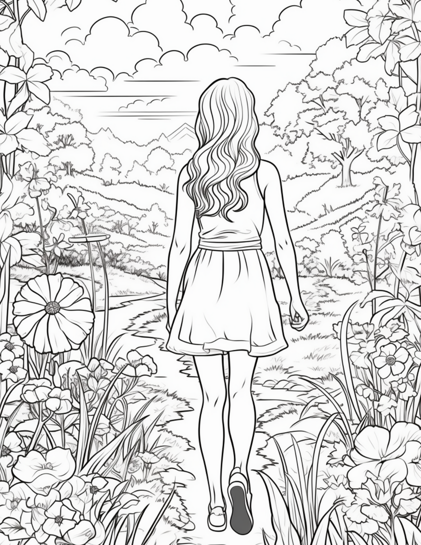 teen girl coloring pages
