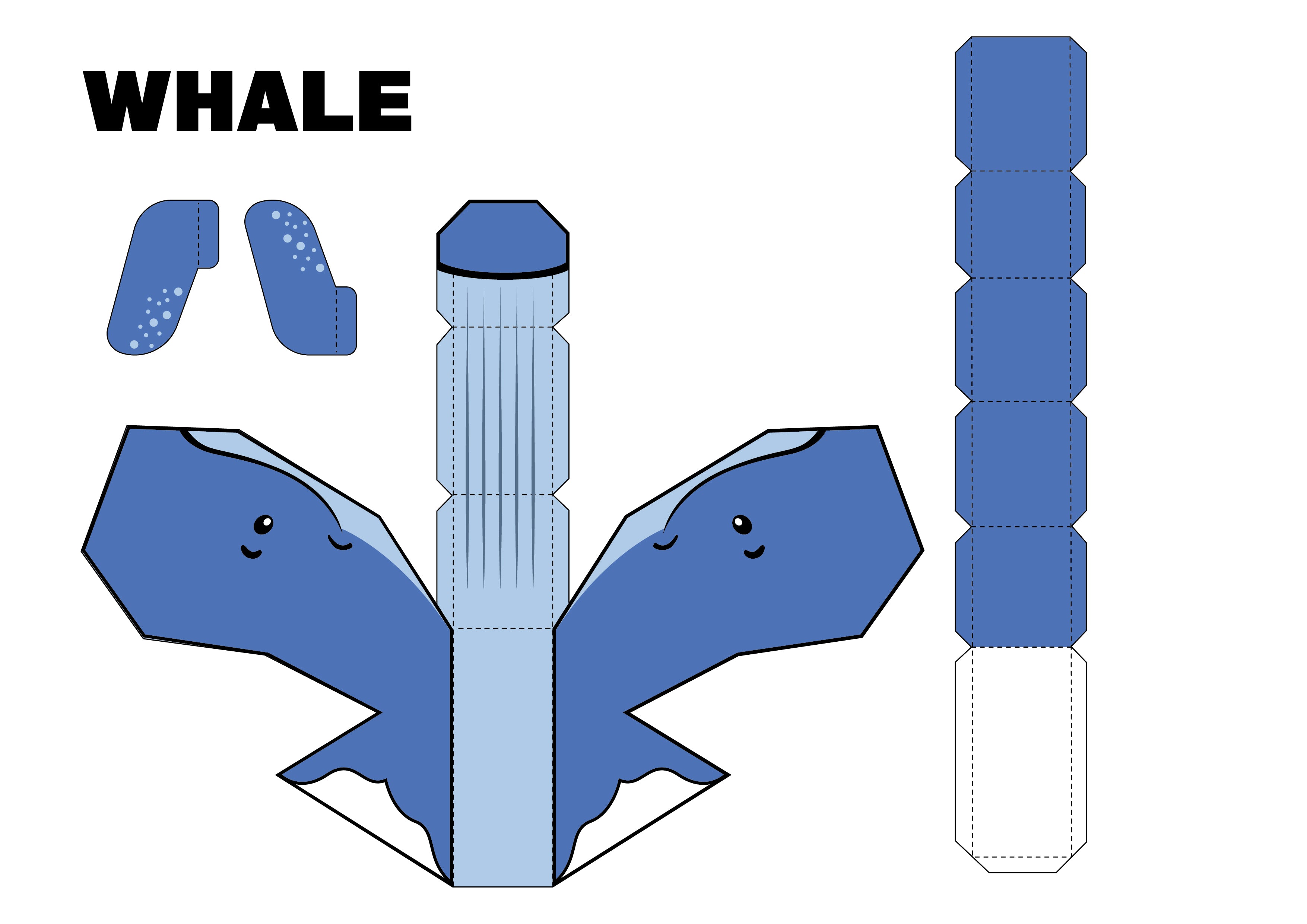 3D Ocean Animals Cutouts Printable