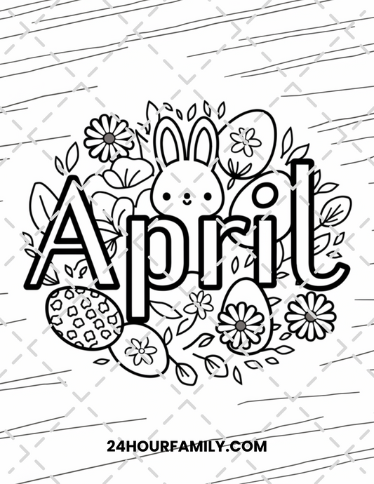 April Coloring Pages with 20 Pages