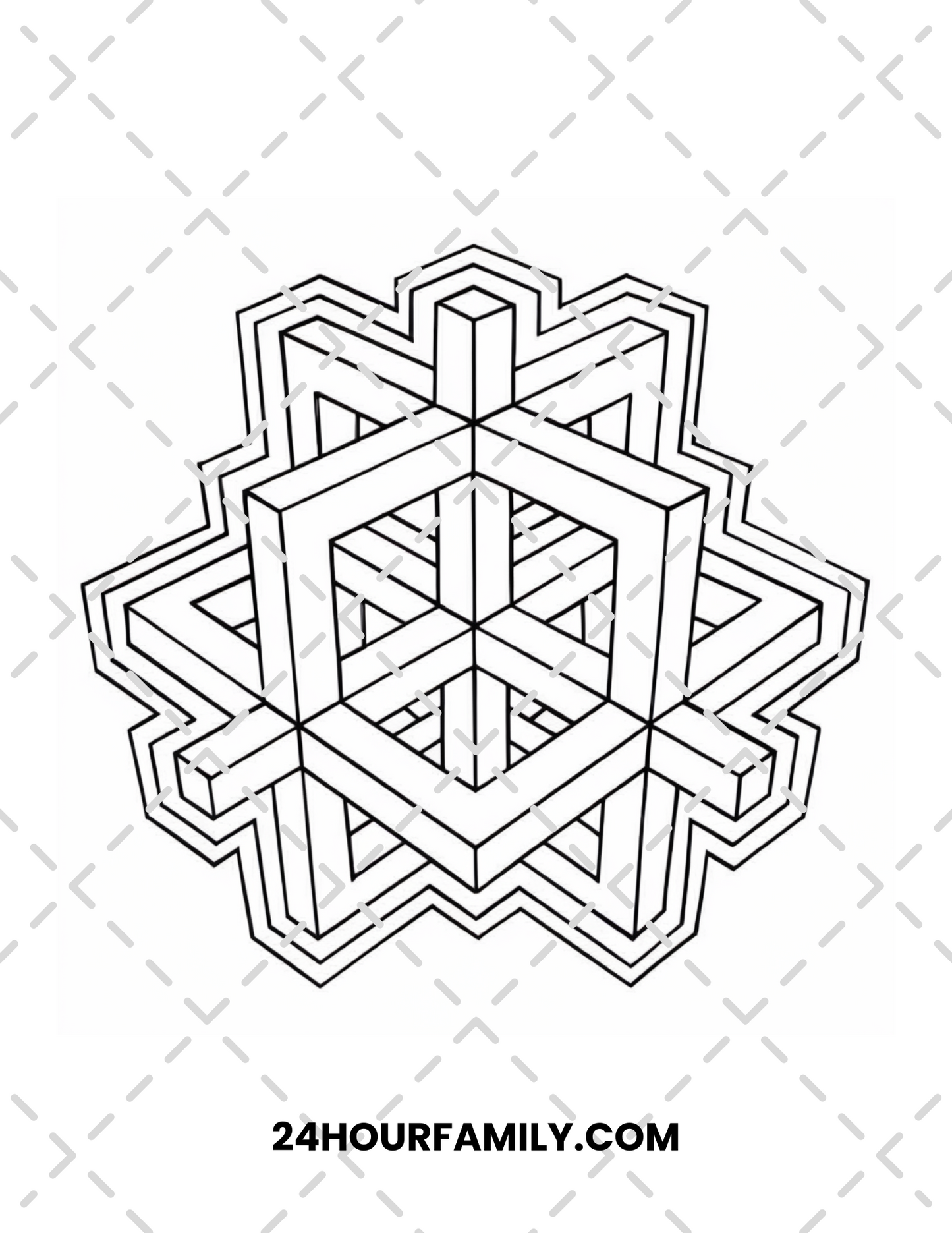3d coloring pages
