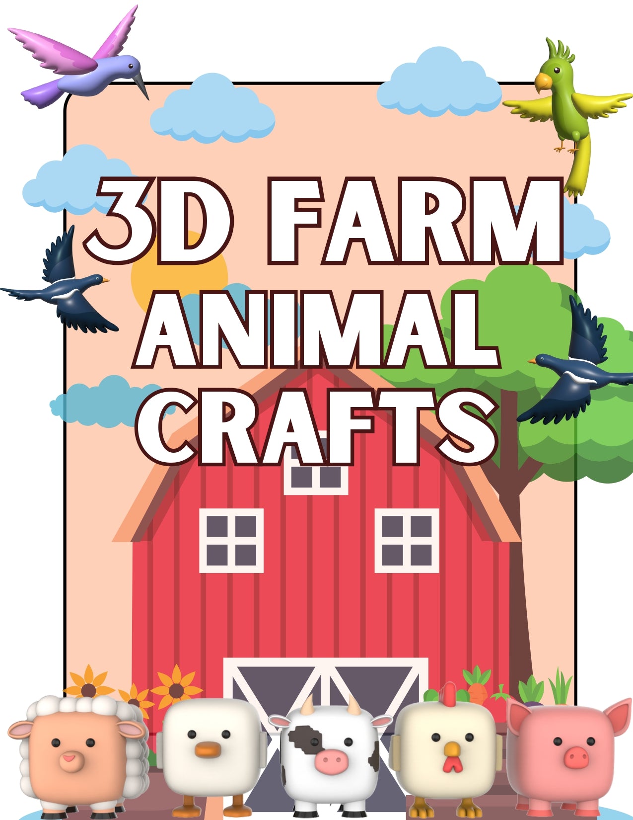 3D Farm Animals Crafts Printable