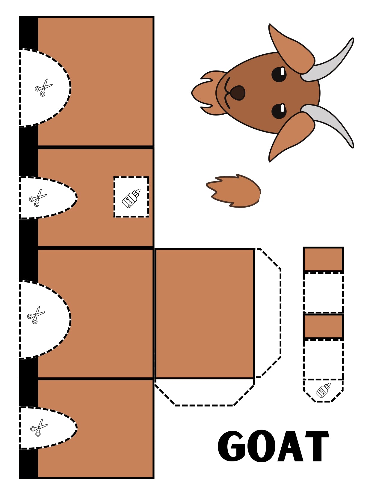 3D Farm Animals Crafts Printable