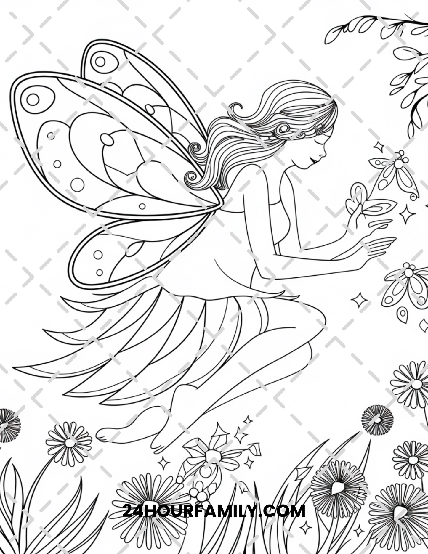 Fairy Coloring Pages with 24 Pages