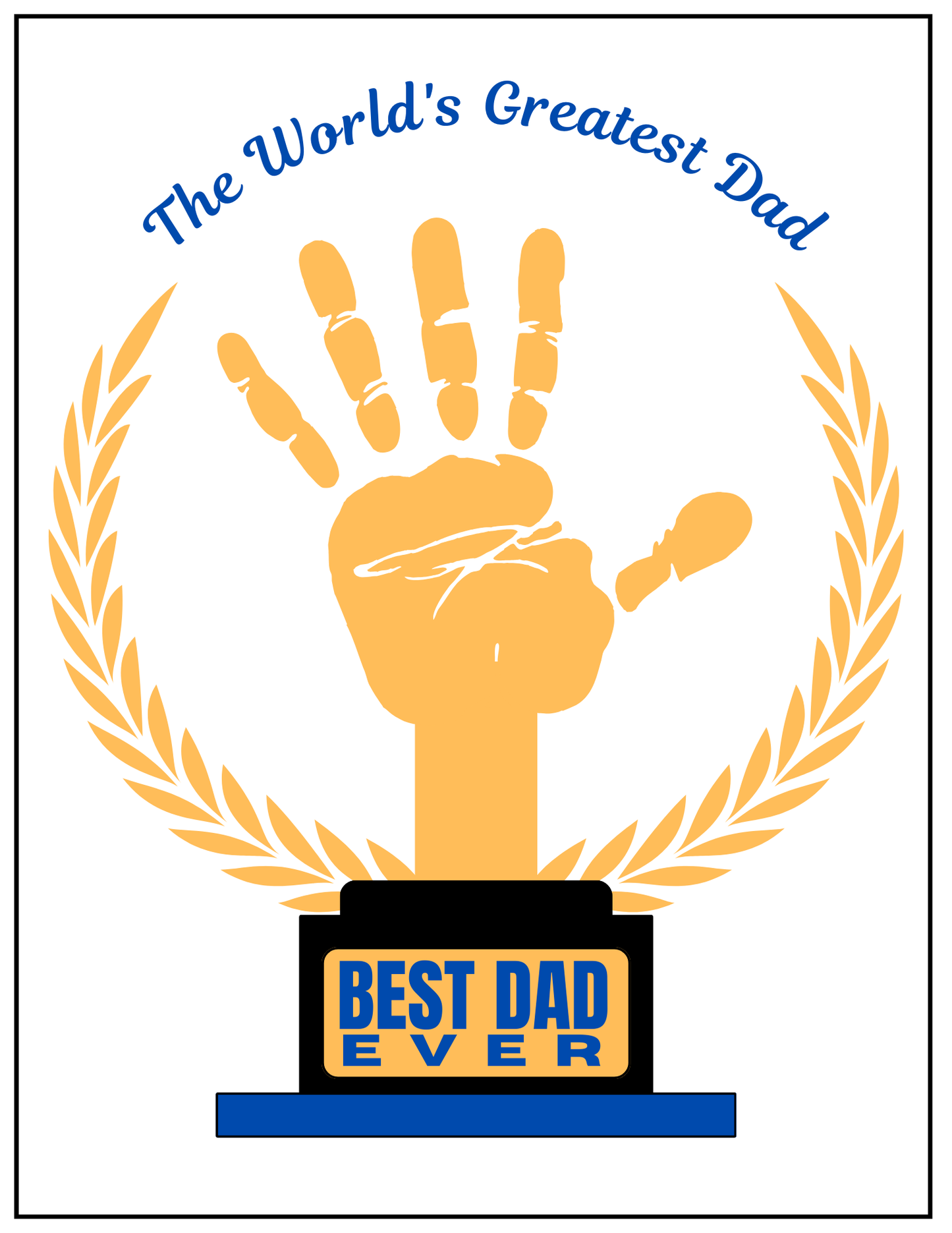 Father's day Handprint art for kids, Father's day gift ideas, printable father's day cards