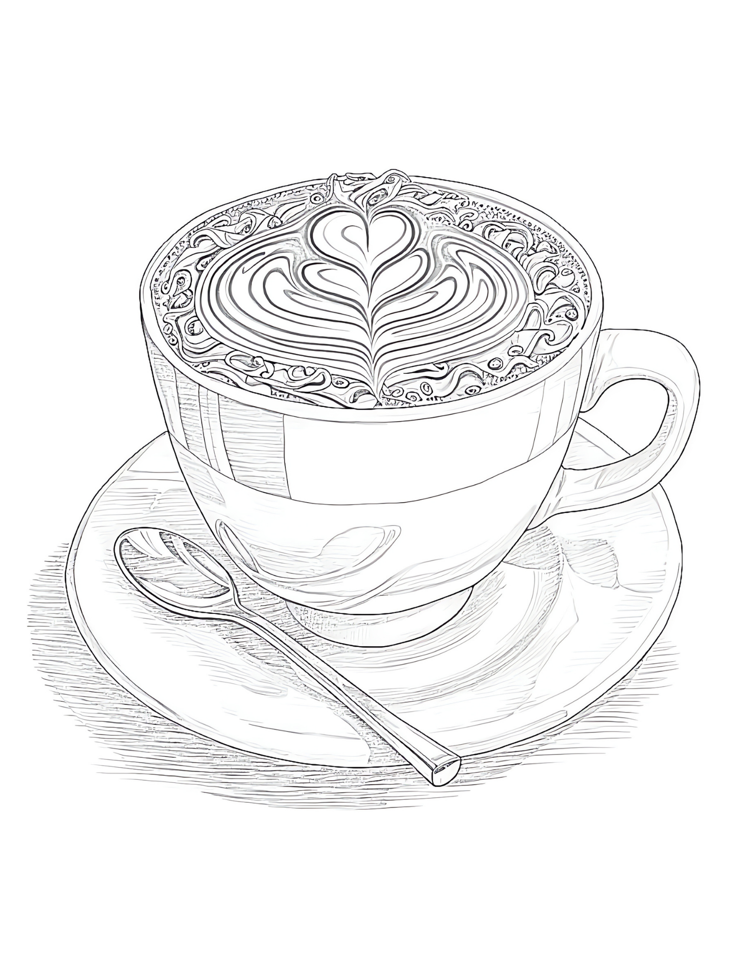 Coffee coloring pages aesthetic coloring pages