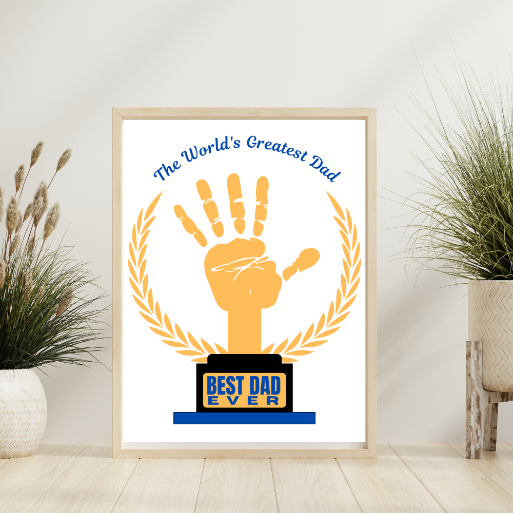 Father's day Handprint art for kids, Father's day gift ideas, printable father's day cards