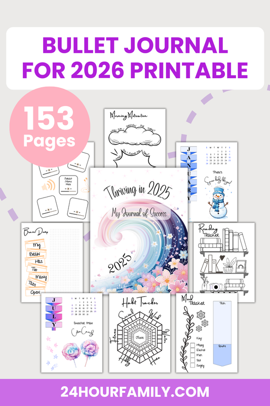 Printable Bullet Journal for 2026