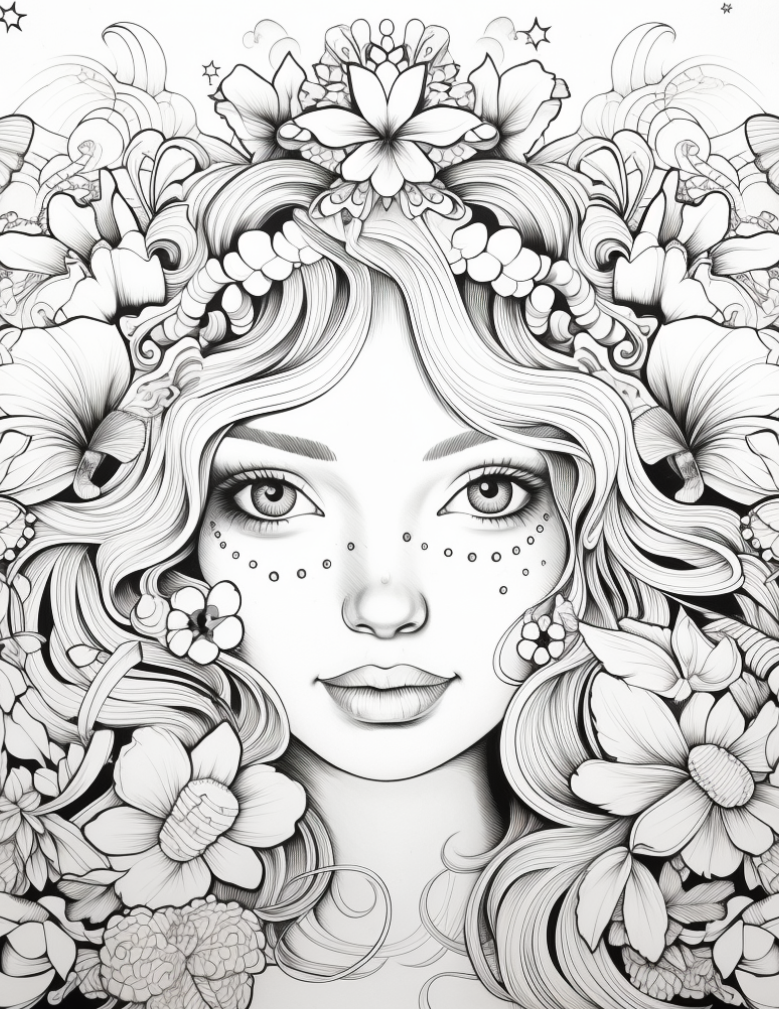 teen girl coloring pages, flower coloring pages