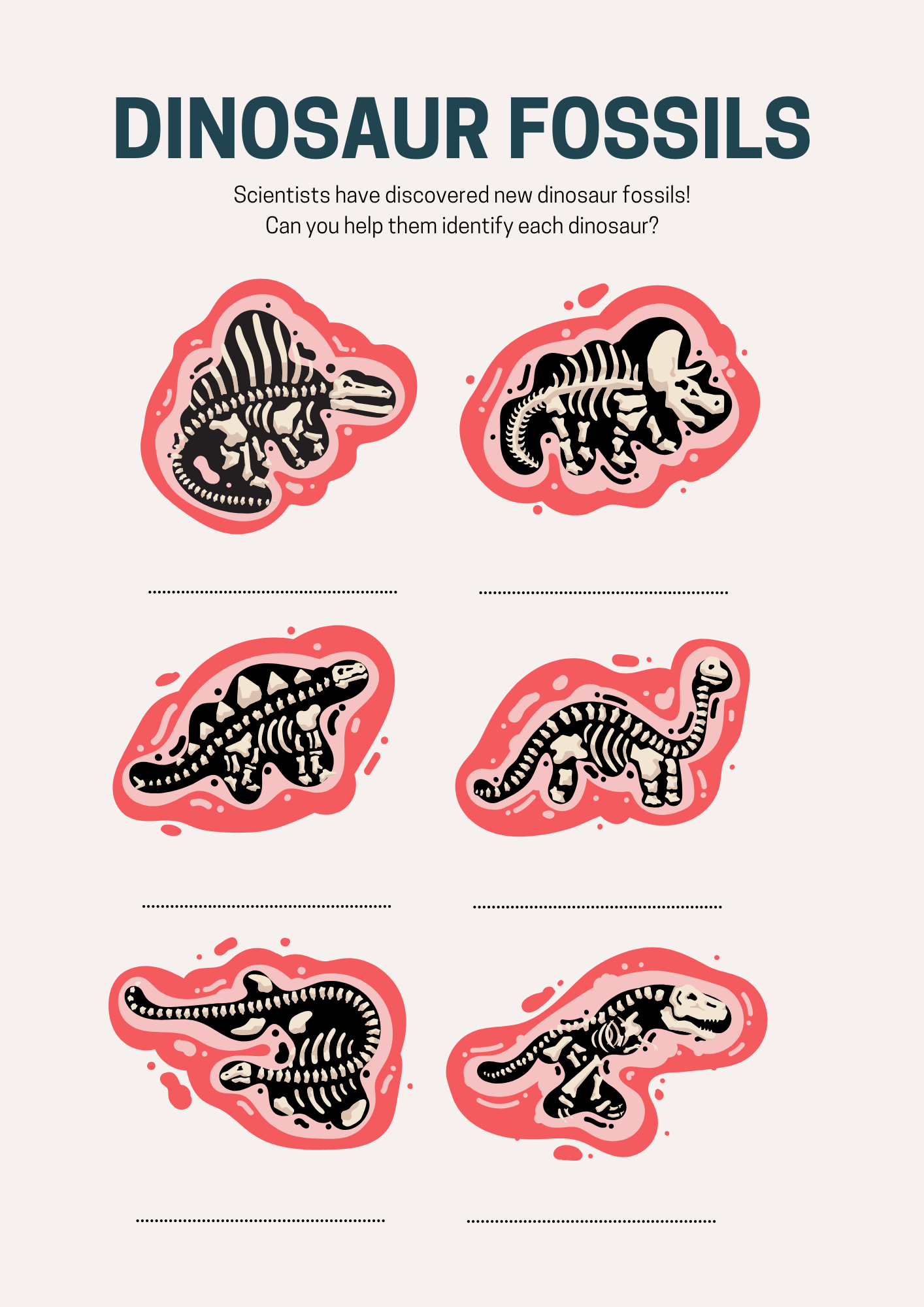 Let's Study Dinosaurs Printable Book