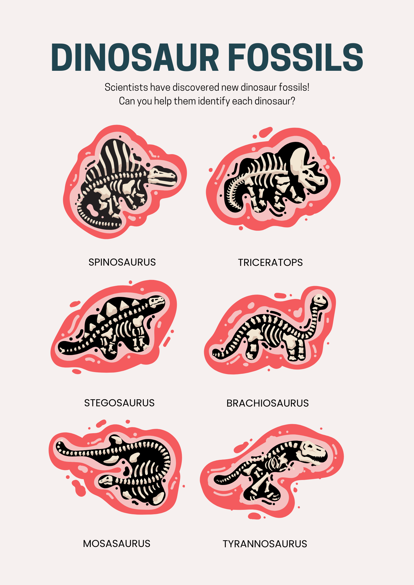 Let's Study Dinosaurs Printable Book