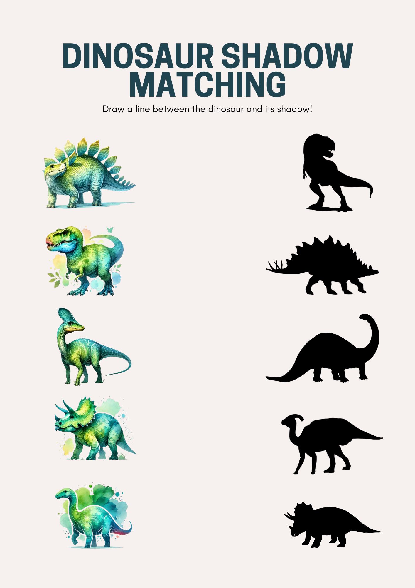 Let's Study Dinosaurs Printable Book