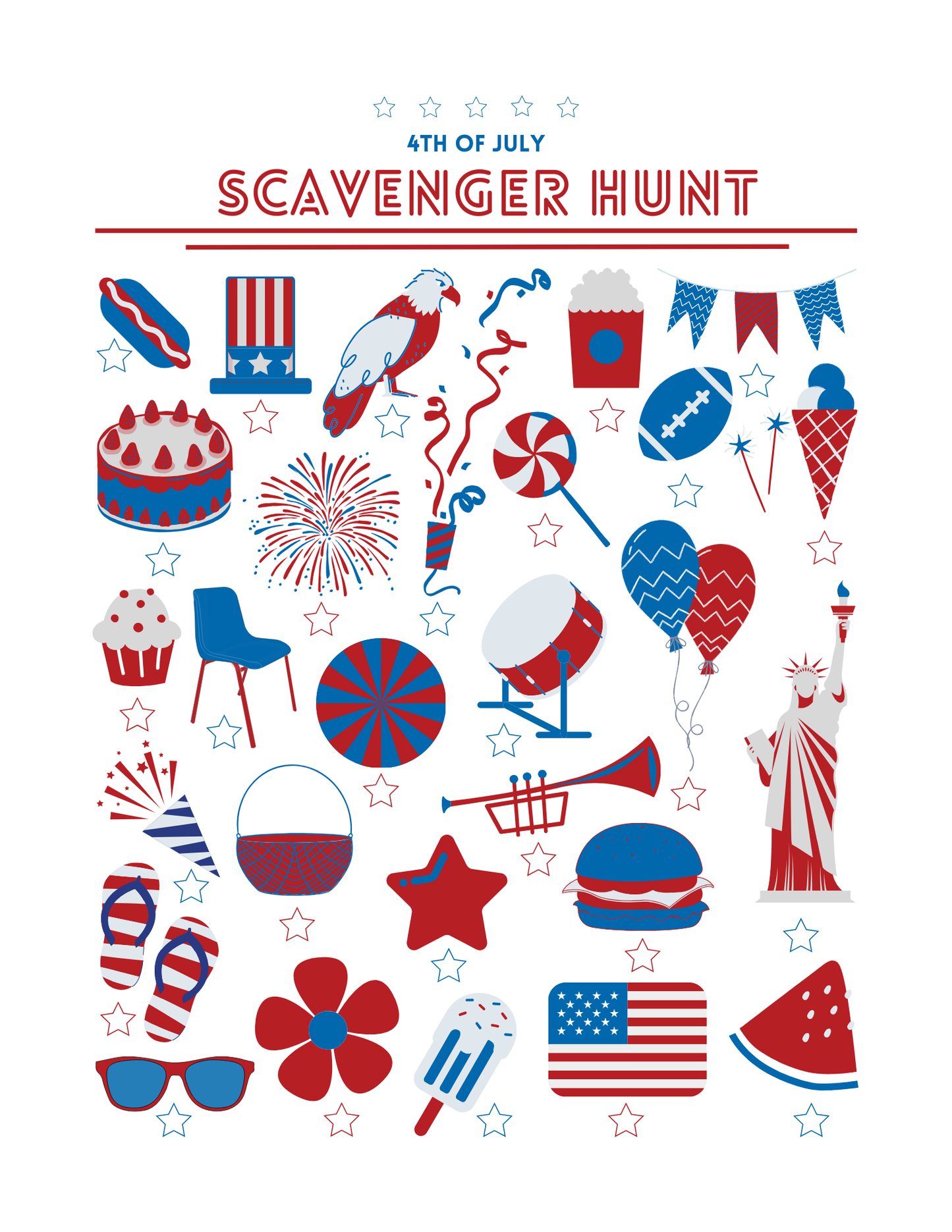 July 4th printable activity pack for kids funn printables including word search, learn the USA landmarks, connect the dots, color the fireworks, find the objects and more, 42 pages total to print pdf download