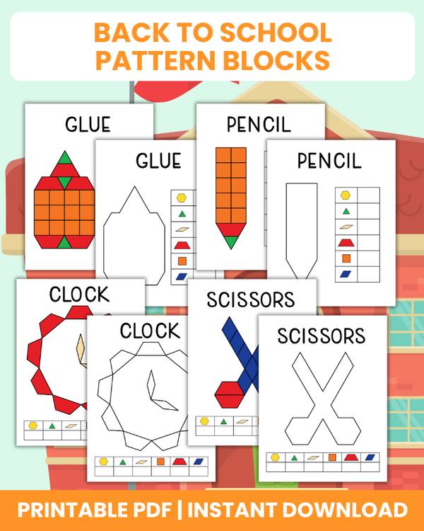 Incrasing Block Patterns Back to School Pattern Blocks Printable – 24hourprintables.com