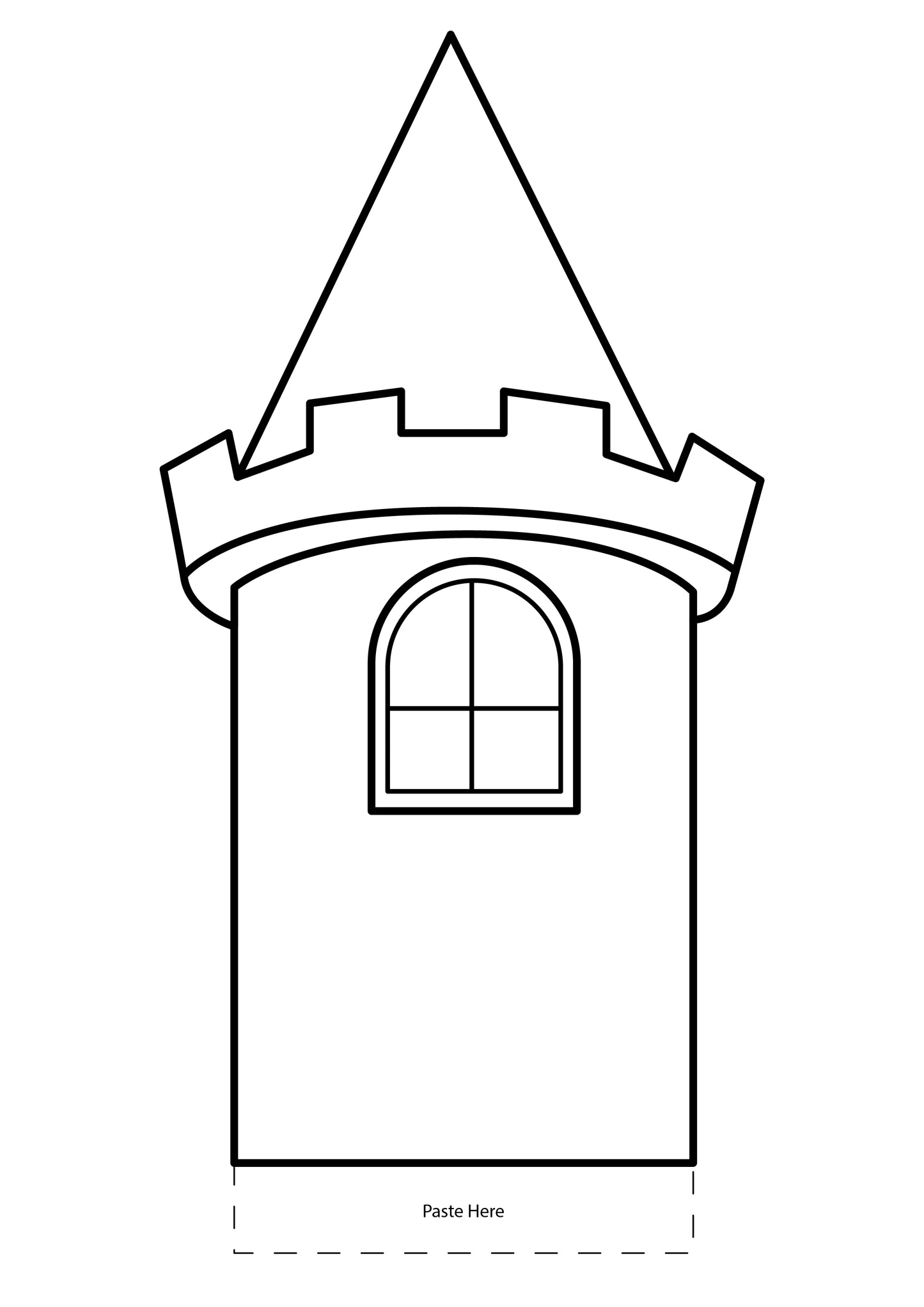 Castle playset printable craft which includes cut out prince and princess, cut out castle with towers and a fortress wall to build, prestend play castle build