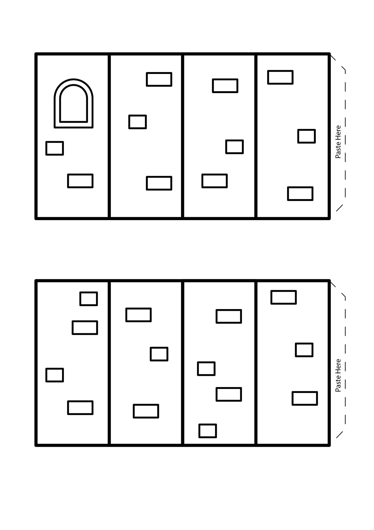 Castle playset printable craft which includes cut out prince and princess, cut out castle with towers and a fortress wall to build, prestend play castle build