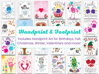 Ultimate Handprint and Footprint Art Bundle (Includes 72 Pages)